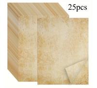 TEMU 25/50 hojas de papel, 21.59 x 27.94 cm, hojas para escribir invitaciones, cartas, currículums, , diplomas, y manualidades, temática de fantasía