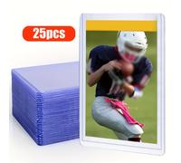 TEMU 25/50 protectores de carga superior para tarjetas, fundas de tarjetas de béisbol de 3"x4", protector de tarjetas de plástico duro para tarjetas de intercambio de juegos, tarjetas deportivas