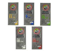 TEMU 25 piezas de agujas ORGAN en 5 tamaños - HAx1 Tamaño para uso doméstico en costura/máquina, acero duradero para tejidos elásticos y estirables