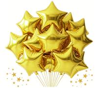 TEMU 25 Piezas de Globos Estrella, Globos de Foil Dorados de 10 Pulgadas, Globos de , Globos de Mylar, Globos de Helio para Fiestas de , Aniversarios, , Baby Shower, , Graduaciones y Decoraciones