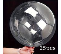 TEMU 25 Piezas de Globos Redondos Transparentes de 18 Pulgadas, Sin Accesorios Incluidos, Ideales para Decoración del Hogar, Fiestas de y Celebraciones, Decoración de