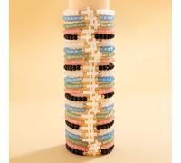 TEMU 25 Piezas Kit de Pulseras y Collares de Cuentas de Vidrio Multicolor DIY - Joyería de Capas para Mujeres y Hombres, Uso Diario, Vacaciones, Todo el Año, DIY para los Niveles (Sin Recubrimiento)