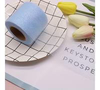 TEMU 25 yardas de rollo de cinta de tul con puntos plateados de fantasía para adornos de cabello hechos a , que incluyen y diademas, hechas de tela de poliéster