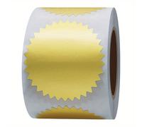 TEMU 250 unidades/rollo, - Pegatina Redonda de 2 Pulgadas Metálico de , Duradera, Ideal para Empaques, Sobres de Boda, Certificados de Graduación, Sellos de Oro, con Dientes