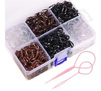 TEMU 2500 Bandas de Goma Suaves y Elásticas, con de Almacenamiento, 2 Horquillas para el Cabello, Adecuadas para Peinados de Niñas