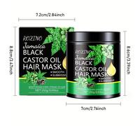 TEMU 250G Lata Negra de Mascarilla Capilar de Aceite de Ricino Negro , para Hidratar y el Cabello el Otoño e Invierno. con Aceite de Ricino Puro , , Mejora la Calidad del Cabello, Añade