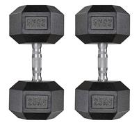 TEMU 25KG Halteres, 1pc/2pcs, Halteres Hexagonales, Recubrimiento Antideslizante, Mango Ergonómico, Juego de Halteres de Goma Poliéster, Juego de Halteres, Entrenamiento de Cardio para Casa y Gimnasio