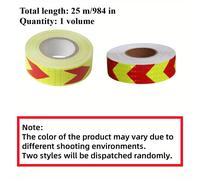 TEMU 25m/984in, cinta reflectante de visibilidad, guía reflectantes, pegatinas reflectantes, cinta reflectante adecuada para