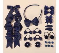 TEMU 25pcs Accesorios para el Cabello con Pajarita Adorable | Diseño Moderno para Varios Peinados y Ocasiones, para , Fiestas o Ropa Casual, la Mejor Opción de Regalo, Azul , Tejido