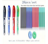 TEMU 26 Piezas de Bolígrafos de Gel Borrables, Bolígrafos de Gel Multicolor Borrables, Bolígrafos de Base de Agua Borrables con