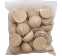 TEMU 26 piezas de media de madera sin acabar de 40 mm, ideales para manualidades, Navidad, el hogar y decoraciones para fiestas