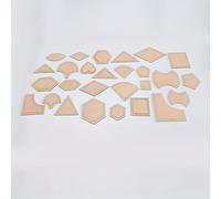 TEMU 27 piezas de reglas acrílicas transparentes para patchwork | Plantillas para acolchar y sastrería, guías de corte artesanales de múltiples formas para diseño de tela y tela