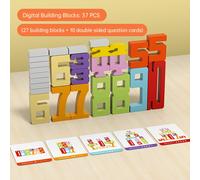 TEMU 27 piezas piezas de bloques digitales | Mejora , las habilidades matemáticas y el desarrollo de la inteligencia en niños, construcción de tablero de fibra, color