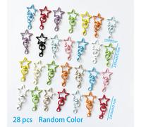 TEMU 28 Piezas de Llavero de Aleación de con Cierre de Langosta, Adecuado para Colgante de Bolso de Mujer, Conector de Llavero DIY, Accesorio para Bolso, Anillo Giratorio con Cierre de Langosta