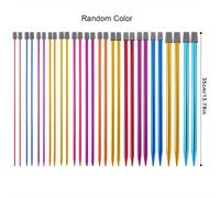 TEMU 28pcs 14pares 35cm Aguja de Tejido de Suéter Colorida con Cabeza , 2.0.0mm Aguja Larga Engrosada para Tejido de Lana, Adecuada para Tejido Manual DIY Color Aleatorio