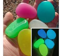 TEMU 28pcs Piedras Luminosas para Jardín, 1.77" Guijarros de Plástico que en para Decoración Exterior, Exhibición Metálico, para y Aceras