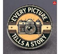 TEMU 2D , 1 Pieza 2D " Pintura Tiene una " Broche con Tema Fotográfico, Diseño de Cámara y Estrella, Ideal para Uso Diario, Aniversarios, , Fiestas y Regalos, Adorno Versátil para Todo el Año, 2D