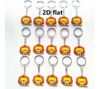 TEMU 2D - 15 llaveros planos 2D de dibujos animados de animales | Lindo colgante , aleación de y PVC, ideal para decoraciones y accesorios de de