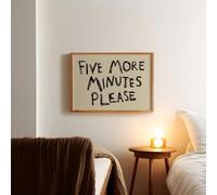 TEMU 2D , 2D , 2D/, 1 pieza, Sin , con "Five More Minutes Please", Decoración Acogedora para Pared de Dormitorio, Impresión de Perezosa, para el Hogar, Regalos Perfectos
