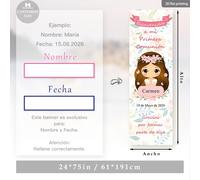 TEMU 2D , 2D - 2D , 2D - Personalizado - Banner de Bienvenida para Primera Comunión - Personalizado con / - Una Especial para Pequeños Creyentes, un Banner de Comunión Español Único
