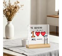 TEMU 2D - [2D ] Letrero y Placa Decorativa Acrílica 2D | Mensaje Romántico en Español "Te de Mil Maneras" con Corazones, Ideal para San Valentín, Aniversario, , Entusiastas del Español
