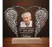 TEMU [2D ] [2D ] Un letrero memorial acrílico personalizado con de ángel personalizadas, que como un regalo de conmovedor para y , completo con un mensaje grabado