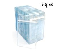 TEMU 2D 50 unidades de soportes verticales para tarjetas, portabanderas transparentes, portacredenciales, adecuados para certificados de exhibición y etiquetas de identificación de empleados