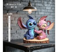 TEMU 2D - Estatua de Punto 2D, Adorno | Saltando Excitadamente para Recoger Frutas, de Material Acrílico Duradero de 10×10Cm, con un Tono Azul Real y , una Sincera de Merchandising de Anime.