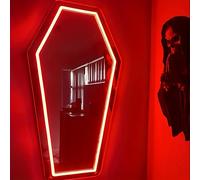 TEMU ["2D ] Letrero de Luz Neón con Espejo de Cofre, Espejo de Pared, Espejo de Maquillaje. USB, para Regalos de Amantes del Gótico, Decoración , Regalos de Vacaciones"
