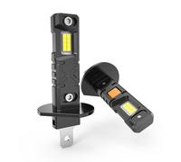 TEMU 2pcs 150W H1 24000LM LED Luz Mini 1:1 Tamaño Inalámbrico H1 Bombillas LED para Coche LED Sin Erro con 6000K , Sin Batería