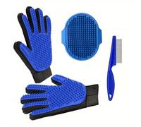 TEMU 2pcs/4pcs Set Completo de para Mascotas: Guante Despeluchador, Cepillo Masajeador y Peine para Eliminar Pelo de Perro