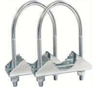 TEMU 2pcs Abrazaderas de Tubo de Metal de Resistencia de U para Montaje de Antenas Exteriores, de 90mm - Conjunto de Herrajes Duradero