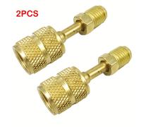 TEMU 2PCS Adaptador de Mini Split R410A, Adaptador de Manguera HAVC con Adaptador / Angulado de Hembra SAE de 5/16 Pulgadas a SAE de 1/4 Pulgadas