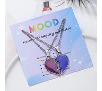 TEMU 2pcs Collar con Colgante de de Color para , Estilo Minimalista Elegante Regalo de San Valentín para Hombres y Mujeres