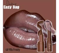 TEMU 2pcs Combo de Labios de Larga Duración: Delineador & - Labial Escarchado Marrón /-Marrón para Looks Nude y Ahumados de , Empaque de Labial-Regla (Fácil Aplicación)