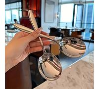 TEMU 2pcs Cucharas de Servir Grandes de Acero Inoxidable, Cucharas de Gruesas para Restaurantes y Cocinas - Ideales para Hoteles y Cafeterías, Cucharas Públicas