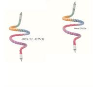 TEMU 2pcs Cuerda de para Pájaros, Soporte de Percha para Jaula, Juguetes de Escalada con Tornillo para , Lovebirds, Periquitos, Budgies, Sugar Gliders, Columpio de Cuerda de Cáñamo (80cm & 60cm)