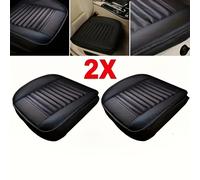 TEMU 2pcs de Asiento de Coche de Cuero PU , de Asiento de Coche de Tapicería, Accesorios de Cojín de Asiento