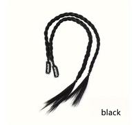 TEMU 2pcs Extensiones de Trenzadas Sintéticas Inspiradas en Y2K con Clips BB Fuertes - Versátiles para Uso Diario, Fiestas y Halloween, Accesorio para el Cabello
