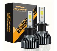 TEMU 2pcs Heyword Lámparas LED Auto | Universalmente Aplicables, Chips COB Súper Brillantes, 20000LM, Mini Tamaño, Aluminio, 12V, Luces LED para Vehículos de Motor, Sin Batería