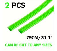 TEMU 2pcs Limpiaparabrisas para Coche de Gel de Sílice Tira de Silicona 6mm para Limpiaparabrisas Sin Sin Hueso de Color Verde