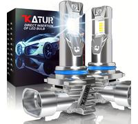 TEMU 2pcs Luces antiniebla LED de coche de potencia 9012 HIR2 Faros delanteros 1:1 Tamaño mini Lámpara frontal Súper 6000K Lámparas de coche Súper Plug And Play Bombilla antiniebla DRL