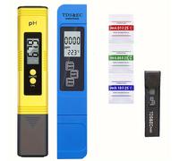 TEMU 2pcs Medidor TDS Digital Probador de Agua Digital 0.0-14.0 Medidor de PH 0-9990ppm TDS&EC LCD Pureza del Agua PPM Filtro de Acuario