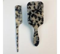 TEMU 2pcs Peine Acrílico Pequeño Cuadrado de Masaje con Cojín de Aire Negro para Mujeres, Peine Anti-Estático para Alisar el Cabello en Casa