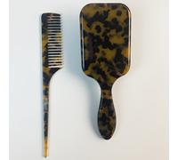 TEMU 2pcs Peine Acrílico Pequeño Cuadrado de Masaje con Cojín de Aire Negro para Mujeres, Peine Anti-Estático para Alisar el Cabello en Casa