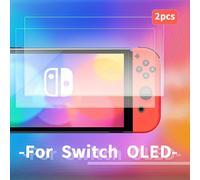 TEMU 2pcs Protector de Pantalla de Vidrio Templado para Nintendo Switch OLED 7 pulgadas 2021, Antiarañazos, Sin , Respuesta, 9H