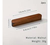 TEMU 2pcs Tiradores de Cajón de Madera de Nogal - Acabado Metálico , Manijas para Armarios y Guardarropas