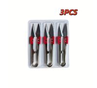 TEMU 3/12pcs Tijeras Pequeñas de Acero Inoxidable con para Uso Doméstico, Tijeras de Coser, Corta Hilos de Punto de Cruz de U