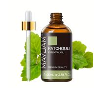 TEMU 3.38 oz Aceite de Pachulí MAYJAM - para Meditación Profunda, Sala de Yoga, Botella de Vidrio Ámbar con , Multiusos, Ingredientes Naturales, Aceite de Calidad