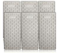 TEMU 3/5/6 piezas Piedra de afilar de diamante con alfombrilla antideslizante